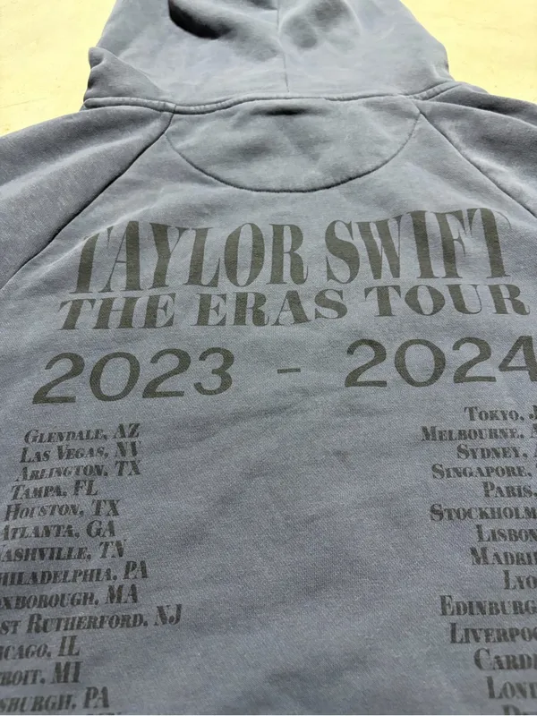 Taylor Swift washed Blue Pullover Hoodie The Eras Tour 23-24 large - Image 9