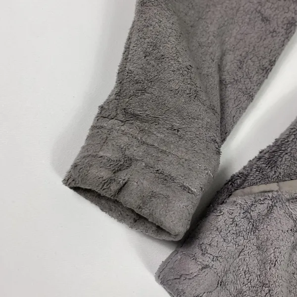 The‎ North Face Jacket Womens Small Gray Hooded Full Zip Fleece Embroidered Logo - Image 7