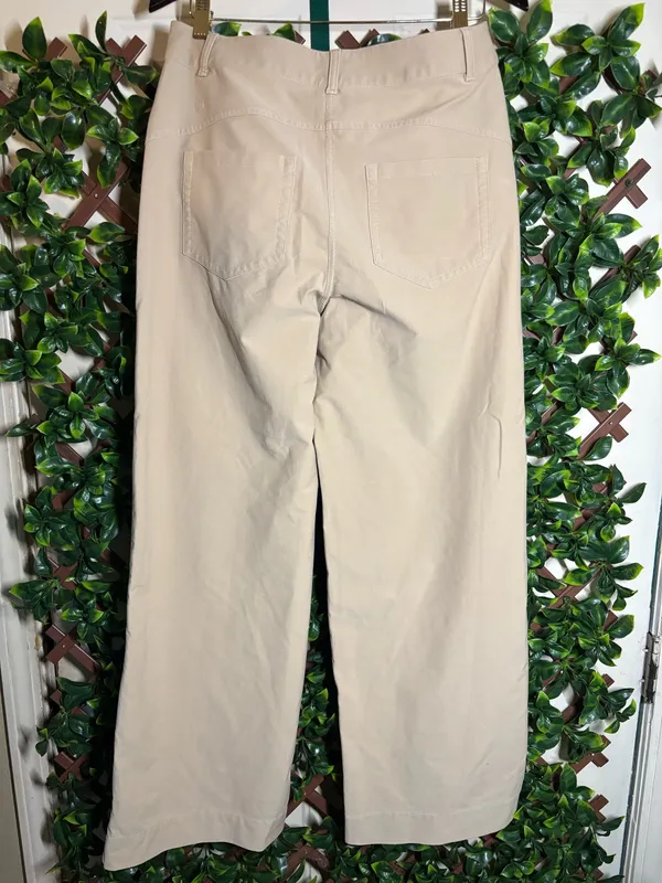 Lululemon Athletica Khaki Work Pants Wide Leg Size 30 - Image 2