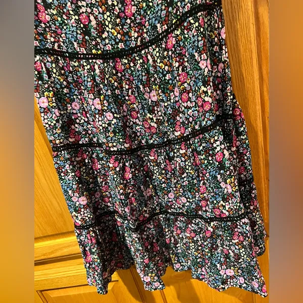 Wild Fable Floral Print Short Sleeve Tiered‎ Babydoll Flowy Mini Dress Siize XS - Image 14