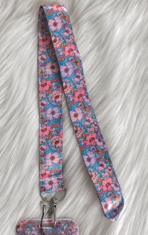 Floral lanyard with Id/ card holder Multi - Image 3