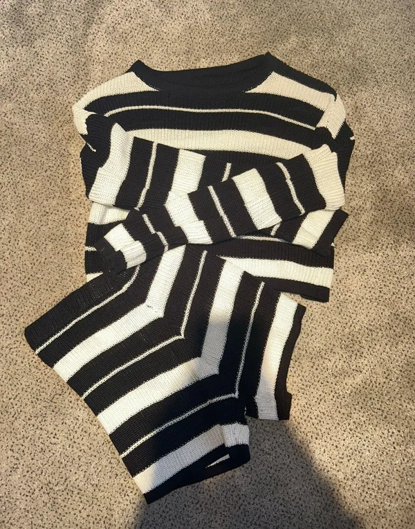 Verdusa 2 Piece Sweater Set Black - Image 2