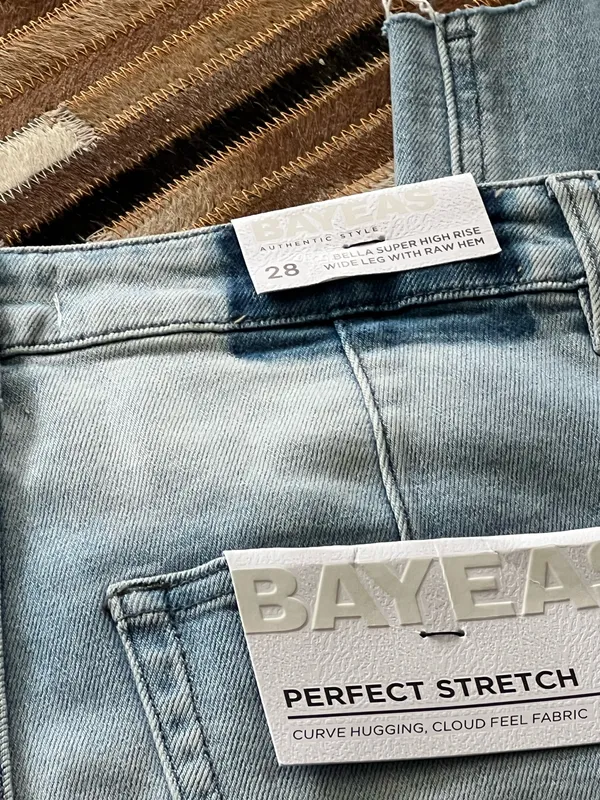 Bayeas wide leg jeans Blue Size 28 - Image 4