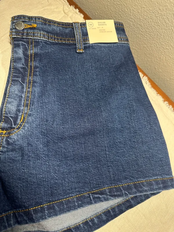 High Waist Blue Denim Women’s Shorts Sz 10 by Universal Thread Goods co. NWT - Image 3