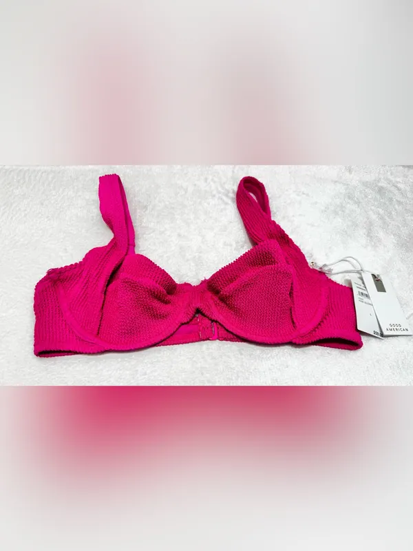 Good American Always Fits Demi Bikini Top Size Large - Image 6