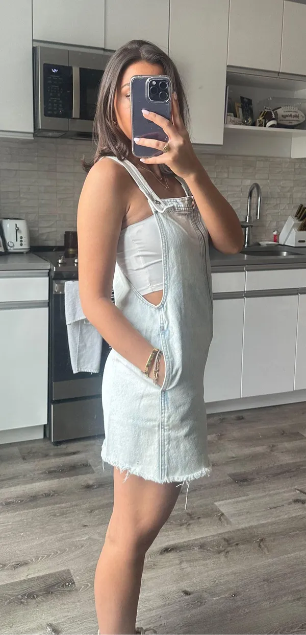 Abercrombie Denim Mini Dress - Image 3