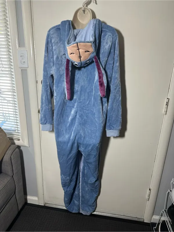 Disney Eeyore Plush Hooded Onesie - Light Blue and Slate Blue - Image 3