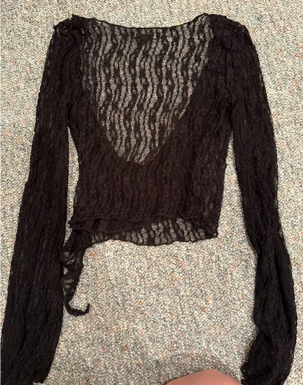 Cotton Candy LA Black Lace Top - Image 4