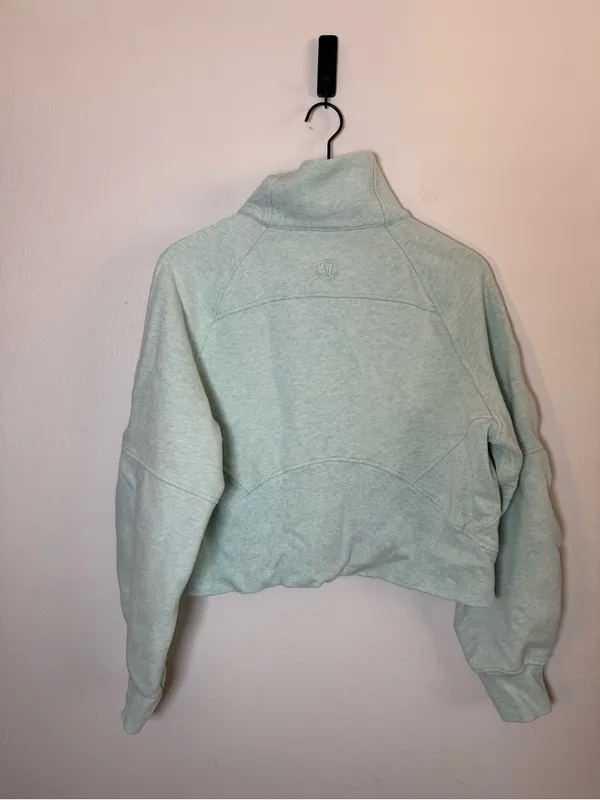 Lululemon Scuba Oversized Funnel Neck Shirt Heathered Delicate Mint - Image 5