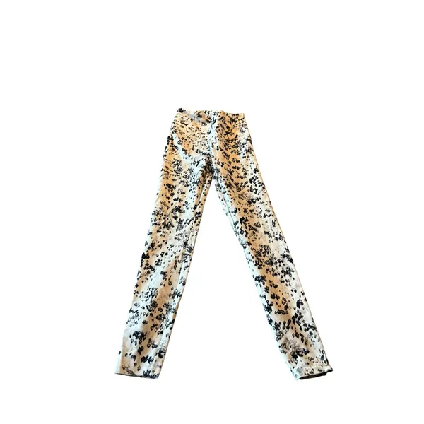 Balance Collection White Leggings with Black Pattern Size S - Image 2
