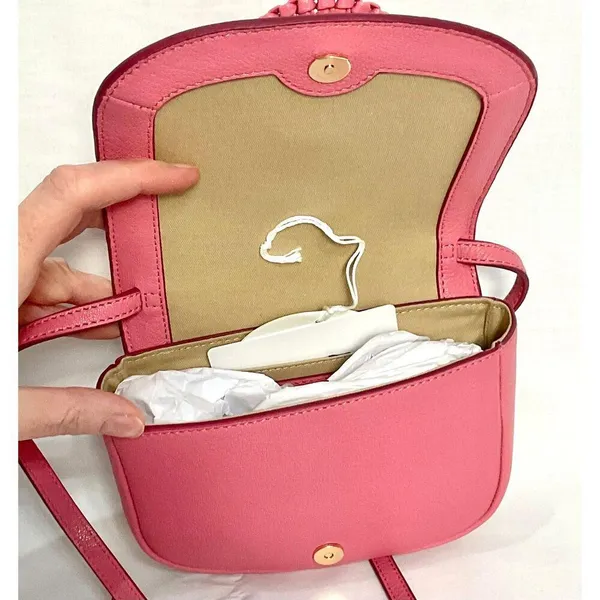 See By Chloe Hana Mini Leather Crossbody Pink Purse Handbag Bag NWT Pushy Pink - Image 2