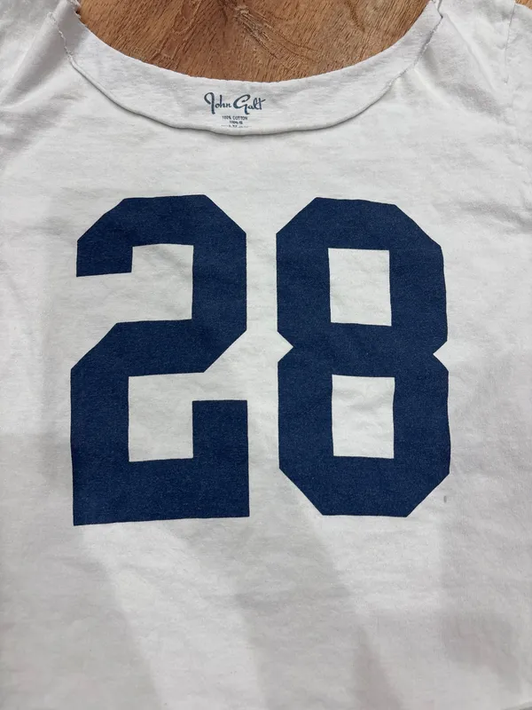 John Galt White Crop Top Off-The-Shoulder - Image 2