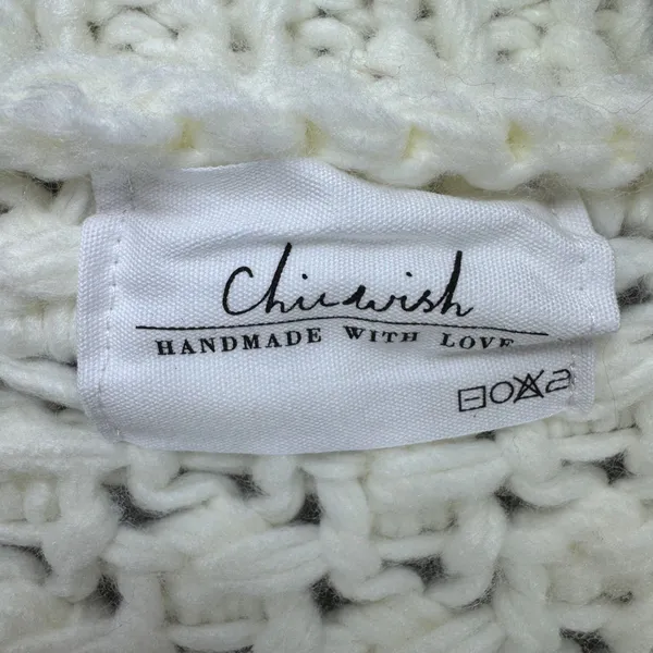 Chicwish Sweater Cream Hand Knit Cardigan Chunky Fisherman - Check Measurements - Image 4