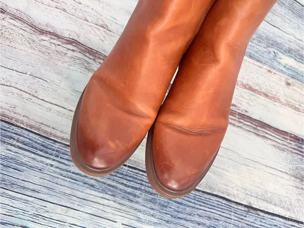 Franco Sarto “Beam” Cognac Leather Ankle Boots - Image 3