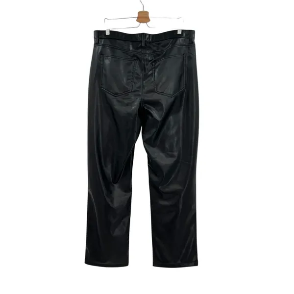 Abercrombie Curve Love Vegan Leather 90s Relaxed Pants Faux Leather Black 34 18L - Image 7