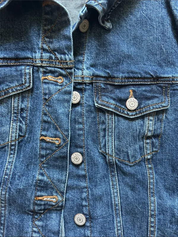 Old Navy Dark Blue Denim Jean Jacket - Image 3