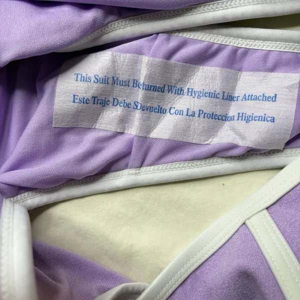 Kona Sol Lavender Purple Retro Ringer Terry Bikini Set Size Medium New NWT - Image 3
