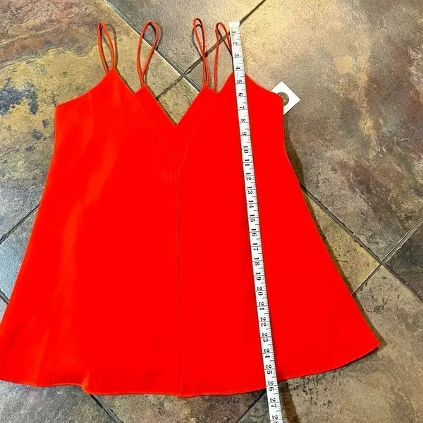 NWT The Coverii Red Double V-neck Strappy Layered Cami Small - Image 5