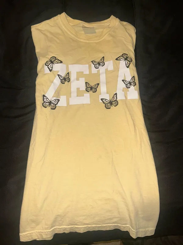Comfort Colors Yellow Zeta Tau Alpha T-Shirt - Image 2