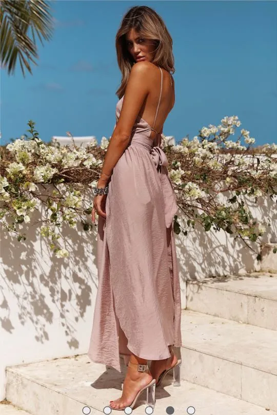 Hello Molly Mauve Halter Top With Two Slits - Image 4