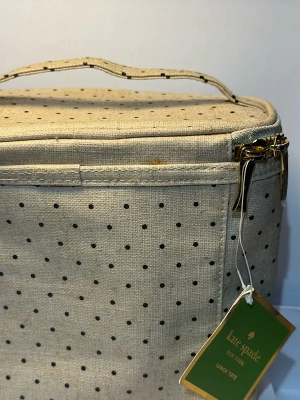 Kate Spade New York Out to Lunch Tote Polka Dot Lunch Bag NWT - Image 4