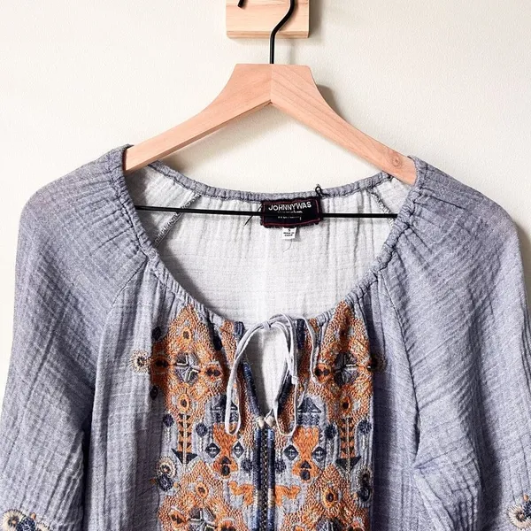 Johnny Was Amika Peasant Blouse Size S - Image 7