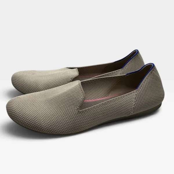 Rothys The Loafer Taupe Heather Knit Slip On Flats Shoes Womens 9 - Image 2
