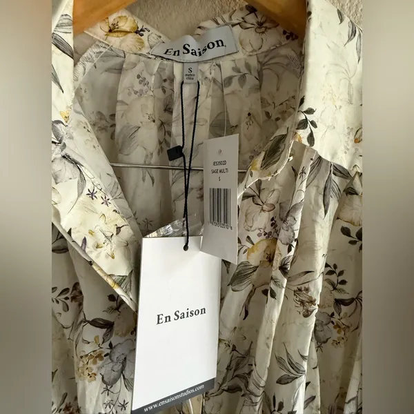 En Saison Cream Floral Mini Dress - Image 4