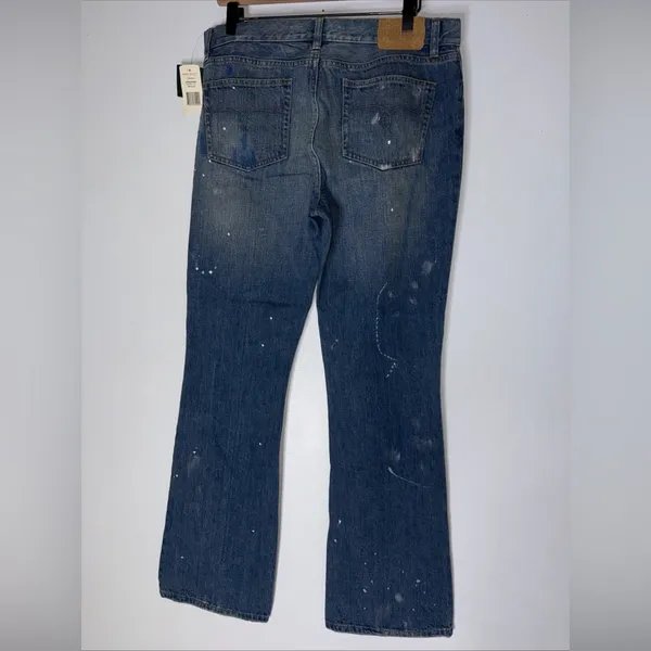 NWT Lauren Ralph Lauren Sydney Low Rise Boot Cut Paint Splatter Jeans‎ 10 - Image 2