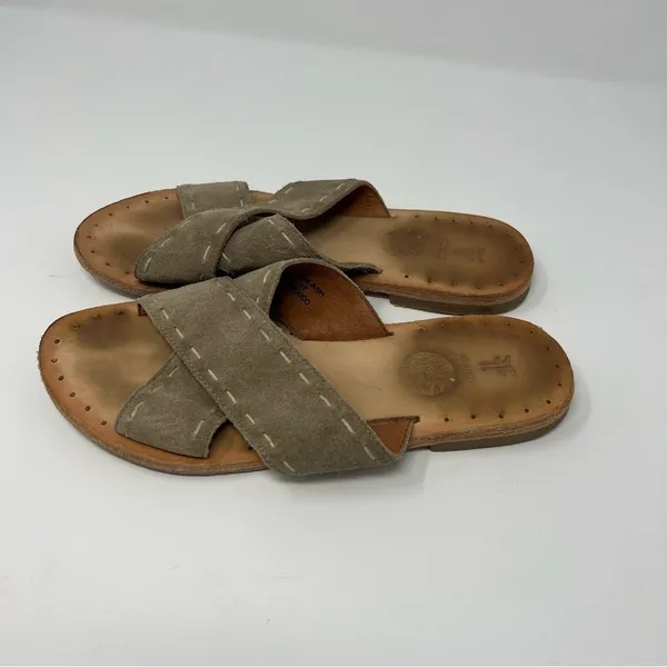 Frye Ally Criss‎ Cross Leather Sandals Sz 6.5 - Image 3