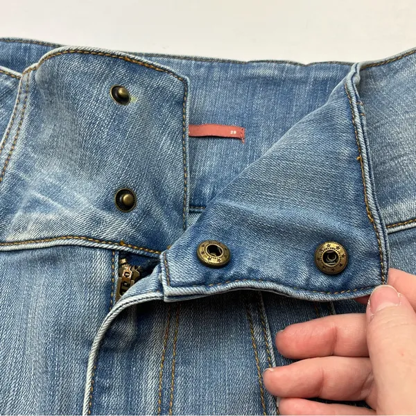 Anthropologie Pilcro Size 28‎ High Waisted Blue Denim Jean Snap Zip Closure - Image 9