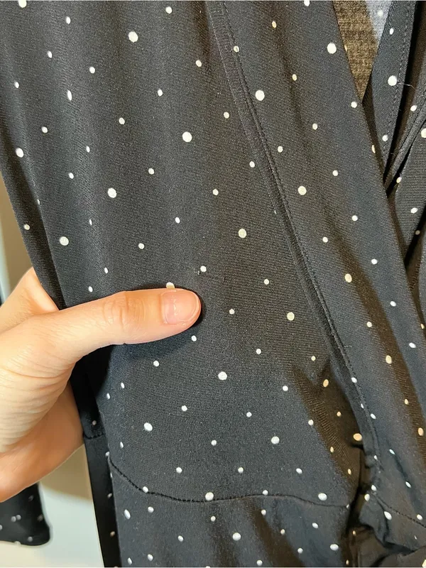 Banana Republic Women’s Black White Polka Dot Wrap Dress XS Classic‎ Business - Image 6