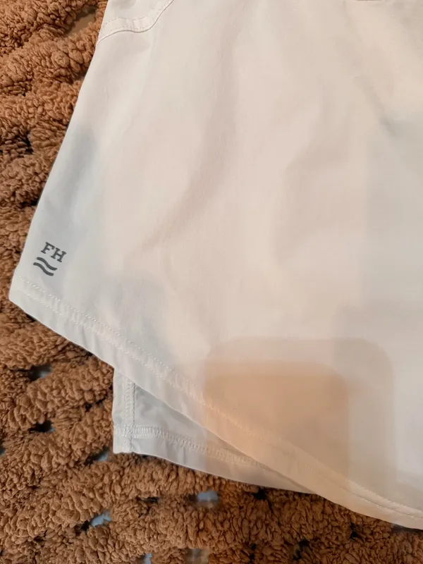 Fair Harbor White Lined Running Active Shorts L Size L - Image 3