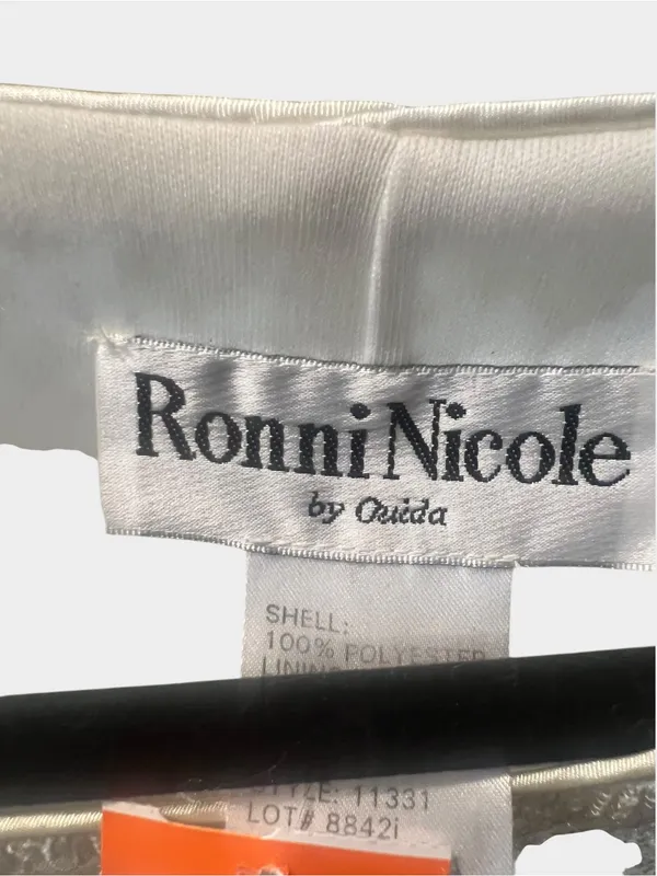 Ronni Nicole by Ouida Ivory Floral Lace Maxi Dress Size 18 Formal - Image 8
