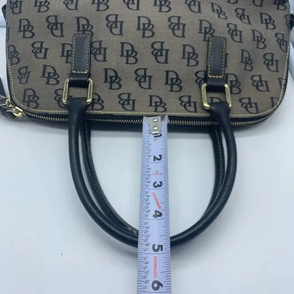 DOONEY & BOURKE black & gray signature D&B logo tote bag - Image 9