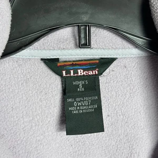 L.L. Bean Women Full Zip Lilac‎ Purple Full Zip Jacket size Small. - Image 3