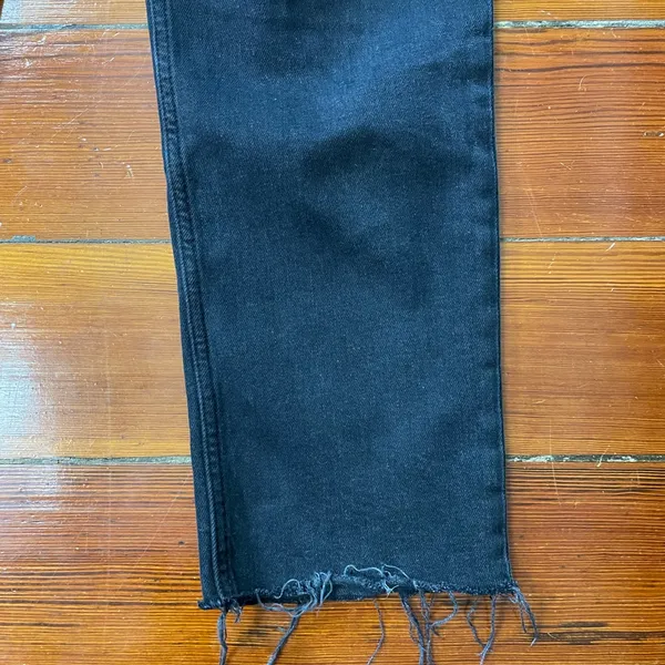 RE/DONE 70s High Rise Stove Pipe Washed Noir Black Raw Hem Jeans 26💛🎀 - Image 10