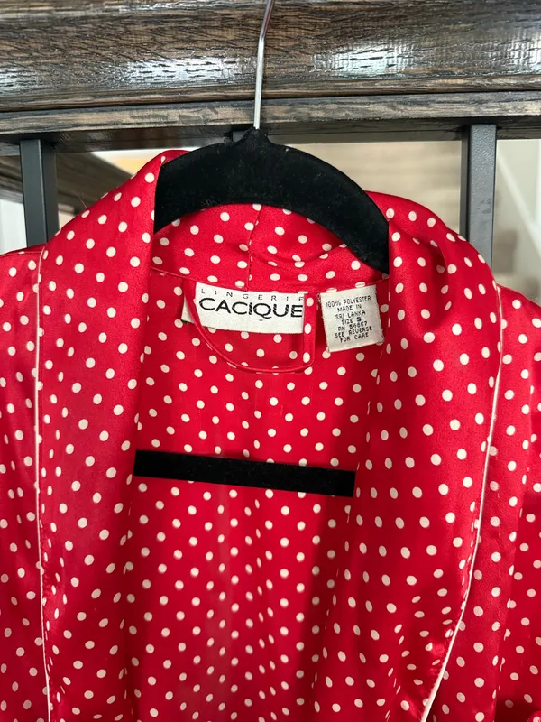Cacique Red polka dot robe - Image 4