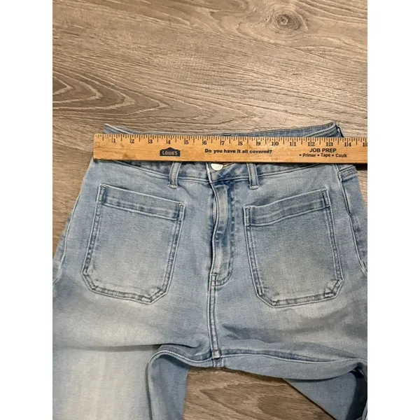 Quince‎ Women's Bella Stretch Wide Leg Jeans Frosted Blue Size 29 X 25 - Image 6
