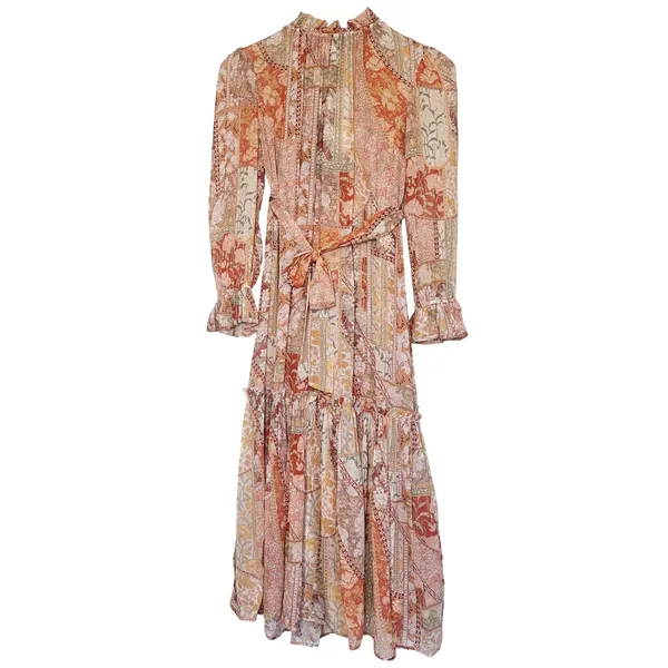 Zimmermann Kaleidoscope Tubular Midi Dress Red Swirl Floral Sz‎ US 2P NEW $1150 - Image 6