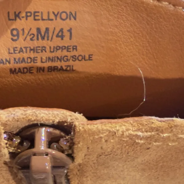 NEW $139 Lucky Brand Women's Pellyon Cortado Tan Suede Ankle Boots 9.5 Leather - Image 11