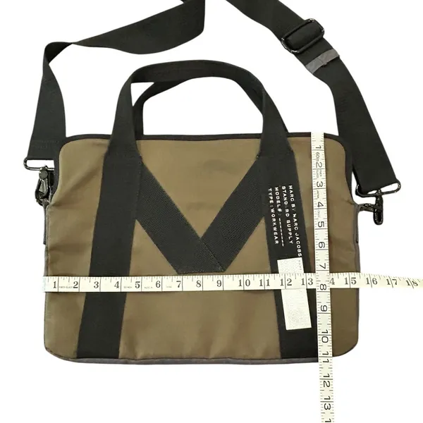 Marc by Marc Jacobs Standard Supply Workwear Messenger Laptop Bag Olive Grey - Image 2