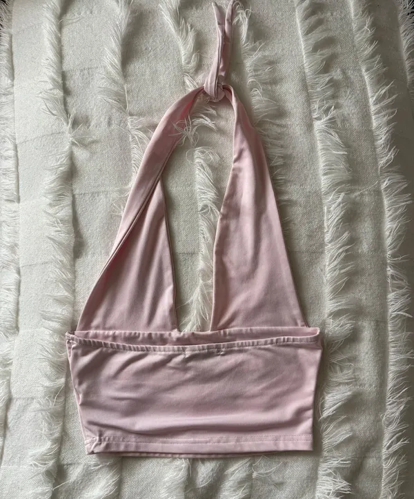 SheIn Light Pink Halter Top - Image 2