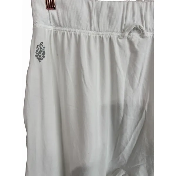 Free People FP Beach Harem Pants Drawstring White Women's Size Large - Image 7