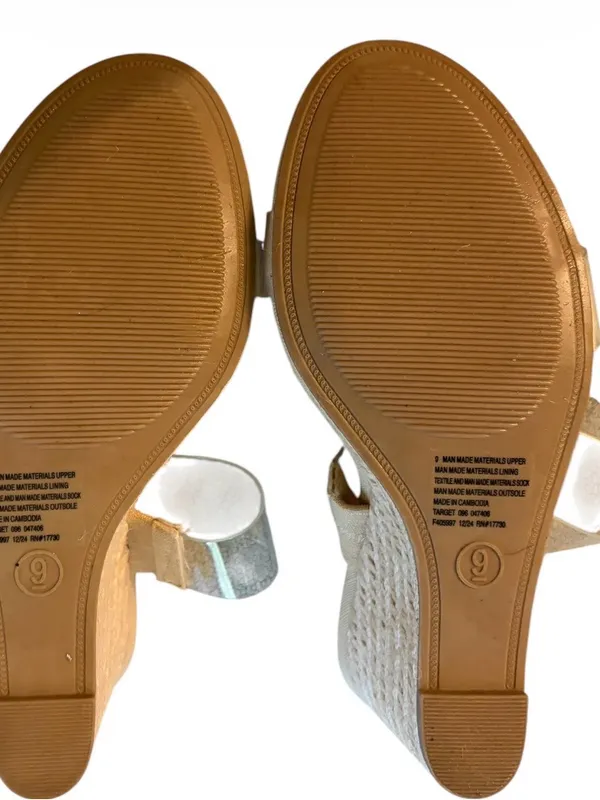 A New Day Women's Beige Anna Clear Strap Slide Sandals Size 9 NWT - Image 5