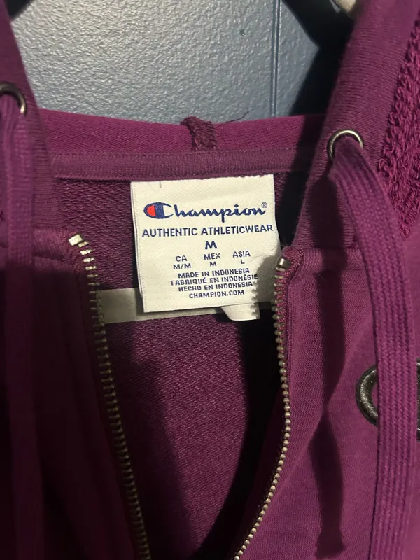 Purple Champion Zip-Up Hoodie - Image 3