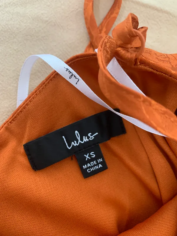 Lulus Orange Slip Dress - Image 5
