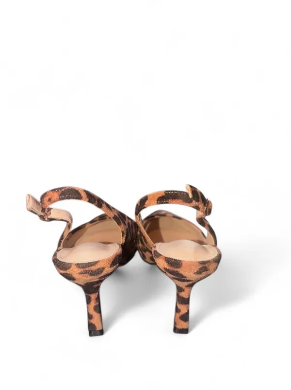 Leopard Print Kitten Heels Brown Size 7 - Image 6