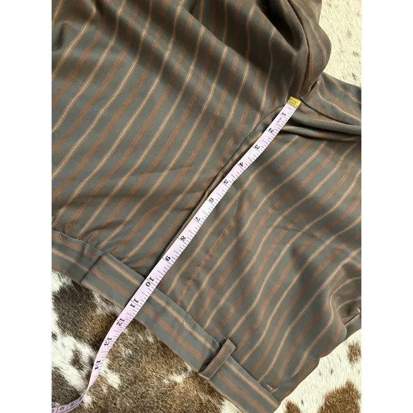 Reformation Carter Mid Rise Pant Pinstripes Wide Leg Trouser Size 8 - Image 8