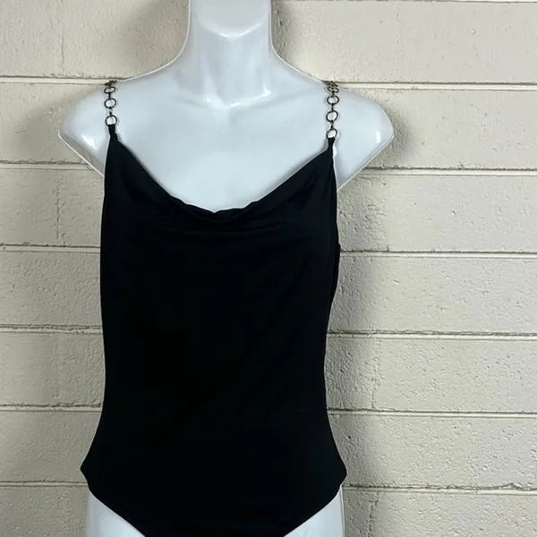 Princess Polly Mia black bodysuit with chain straps size 6 - Image 7